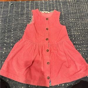 Boden Coral Corduroy Kids Dress